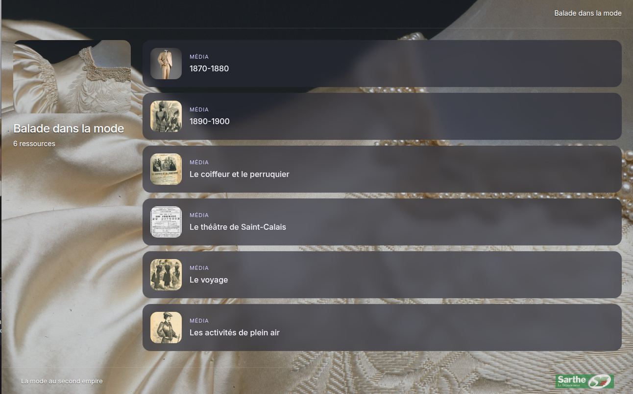 Interface Borne - Galerie de playlists